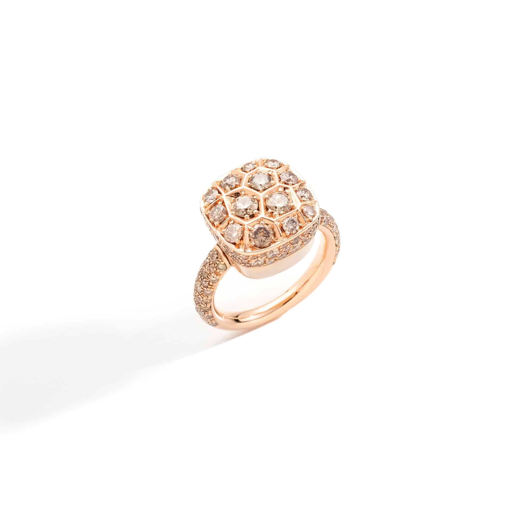 Pomellato Nudo Ring aus Rosé- und Weißgold mit Diamanten