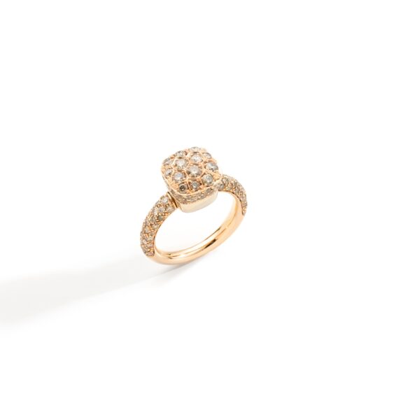 Pomellato Nudo Ring aus Rosé- und Weißgold mit Diamanten