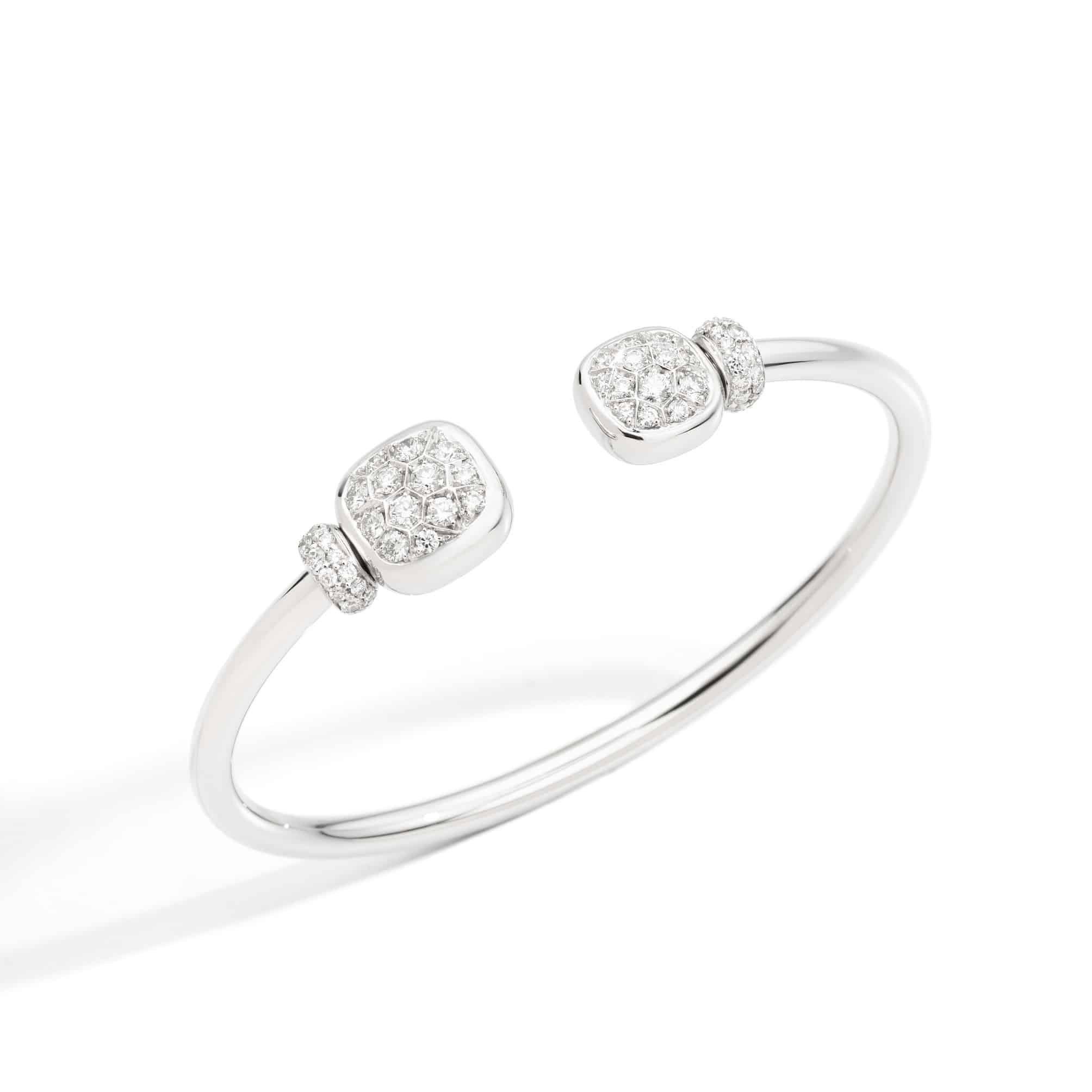 Pomellato Nudo Armreif aus Weißgold mit Diamanten