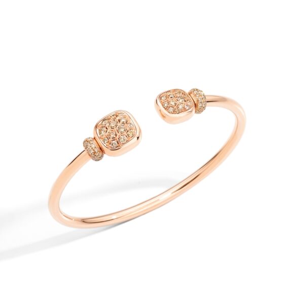 Pomellato Nudo Armreif aus Roségold mit Diamanten