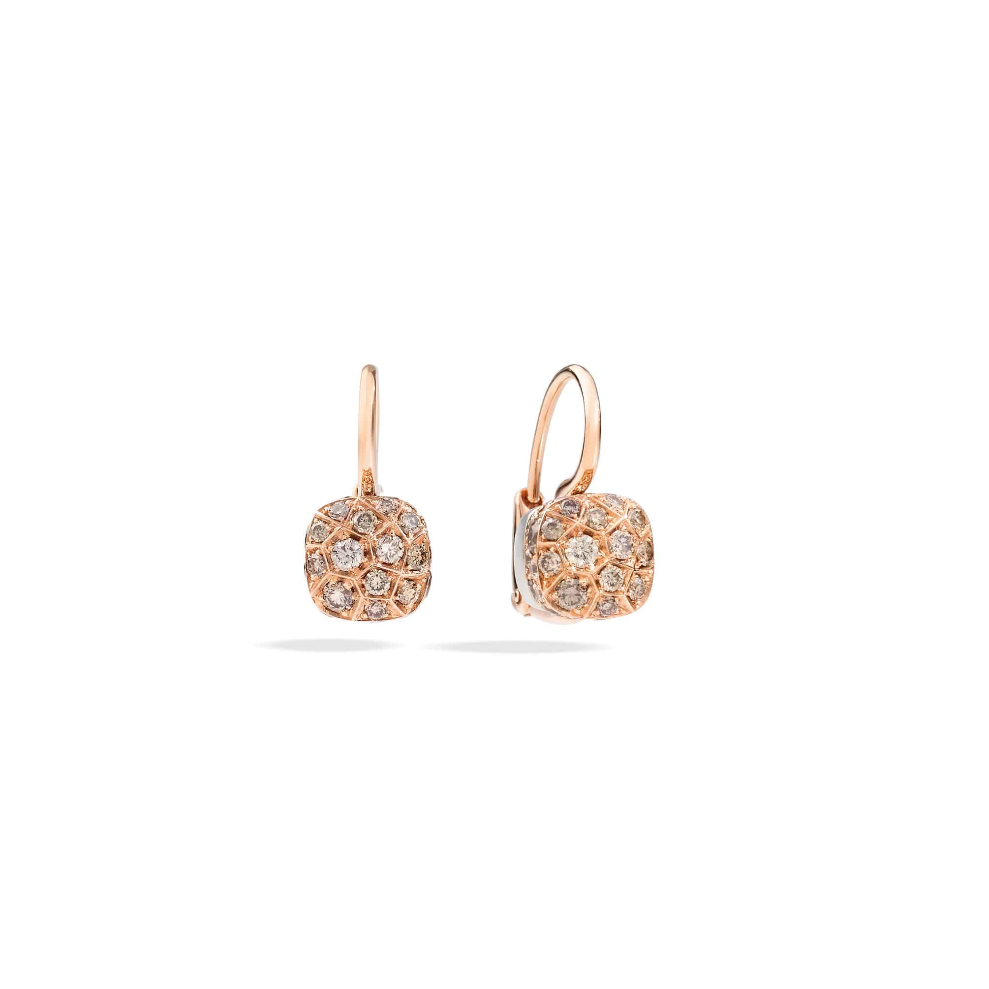 Pomellato Nudo Ohrschmuck aus Roségold mit braunen Diamanten