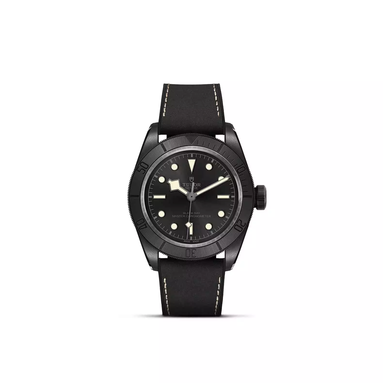 Tudor Black Bay Ceramic mit Keramikgehäuse und Hybridarmband und schwarzem Zifferblatt