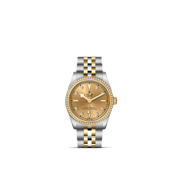 Tudor Black Bay 31 S&G mit Gehäuse und Band aus Edelstahl und Gelbgold und champagnerfarbenem Zifferblatt
