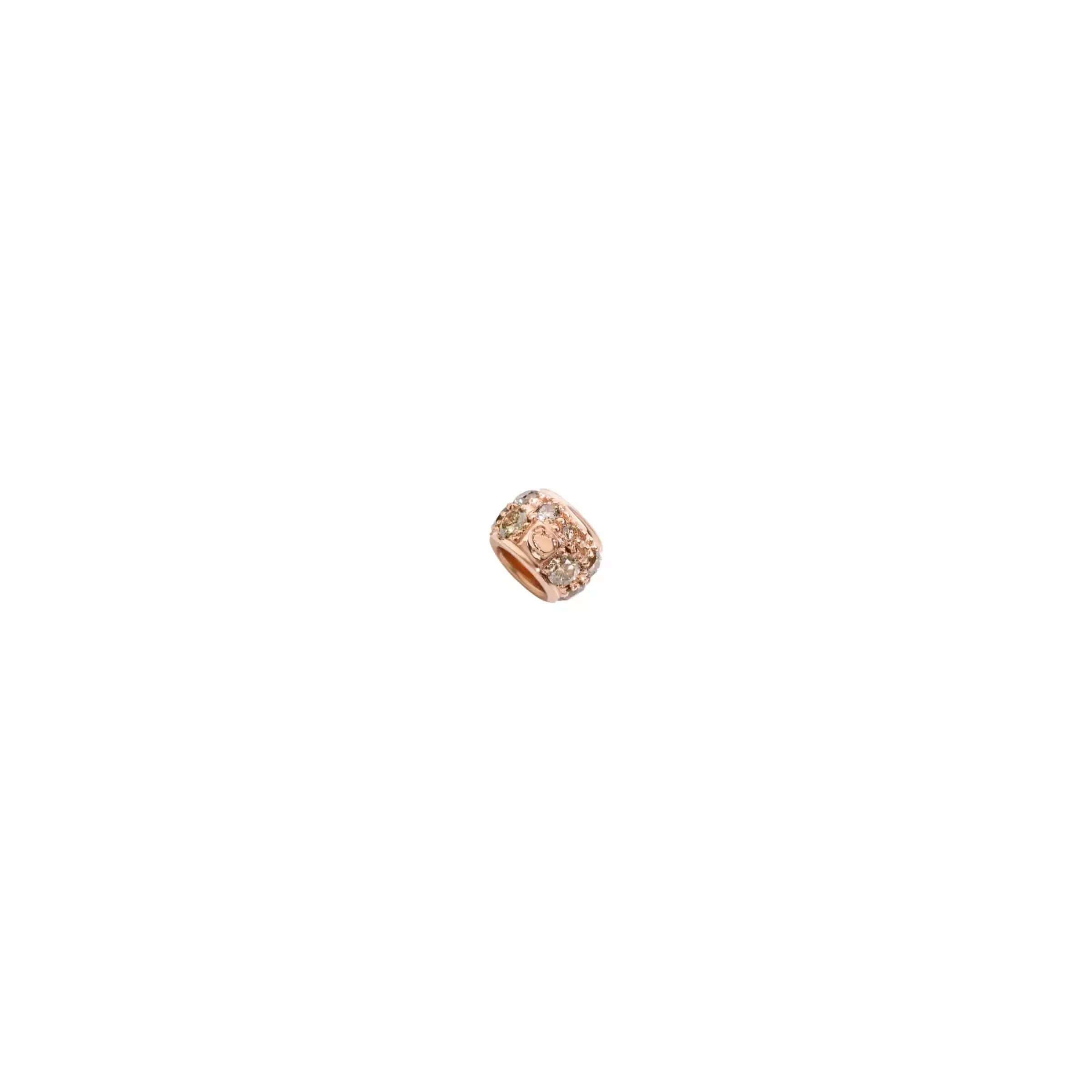 Dodo Rondella aus 9 Karat Roségold mit braunen Diamanten