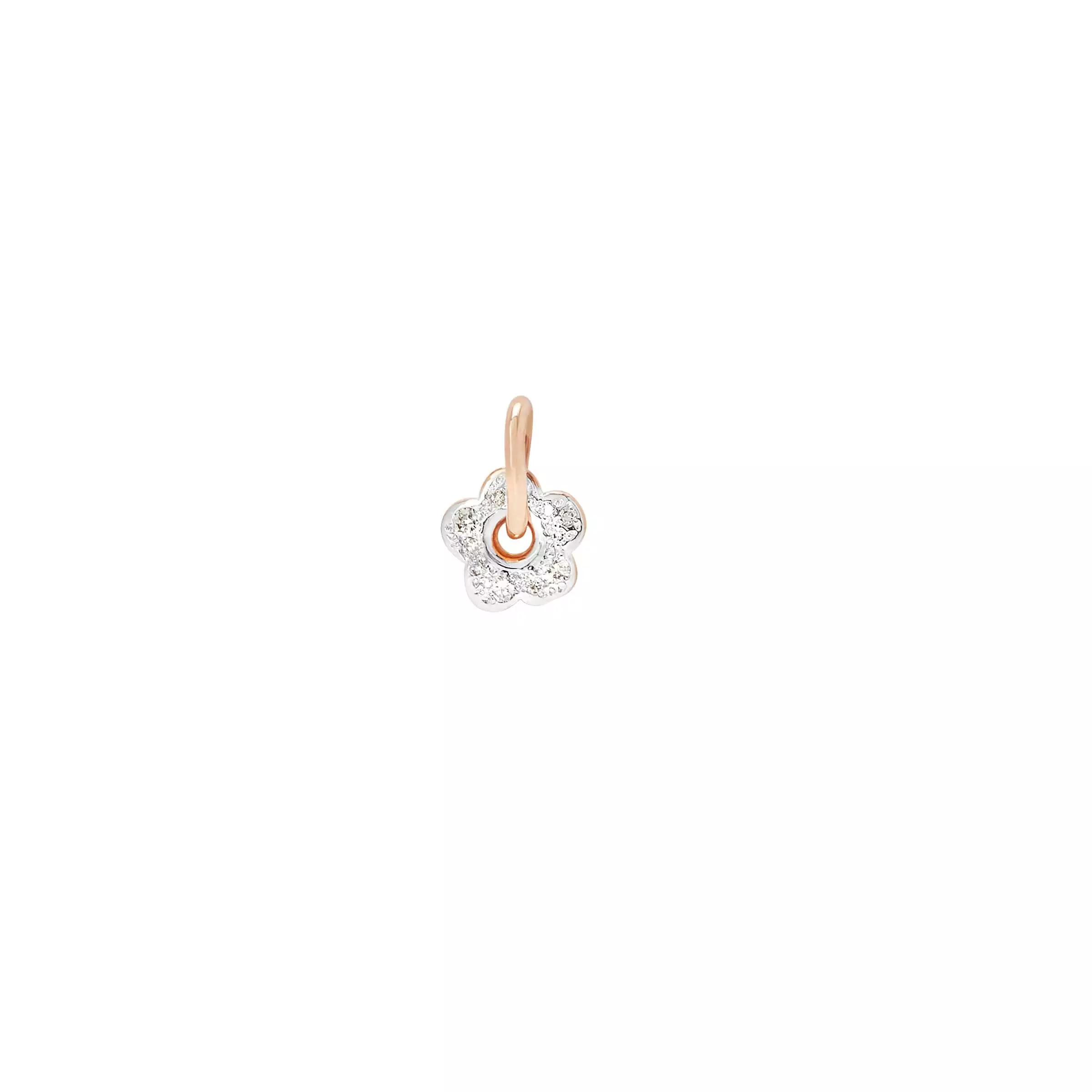Dodo Anhänger Blume aus 9 Karat Roségold mit Diamanten