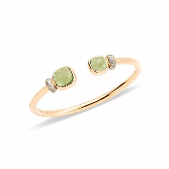 Pomellato Nudo Armreif aus Roségold mit Prasiolith und Diamanten