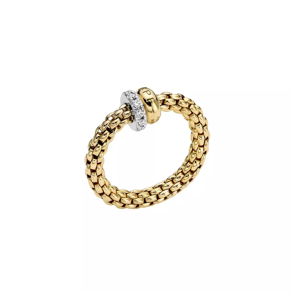 Ring von Fope aus 18 Karat Gelb- und Weißgold mit Brillanten