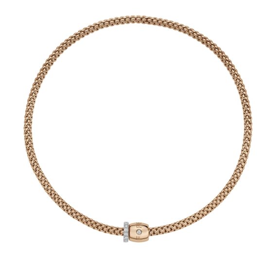 Collier von Fope aus 18 Karat Rosé- und Weißgold mit Brillanten