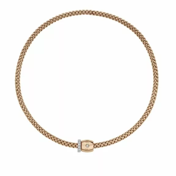 Collier von Fope aus 18 Karat Rosé- und Weißgold mit Brillanten