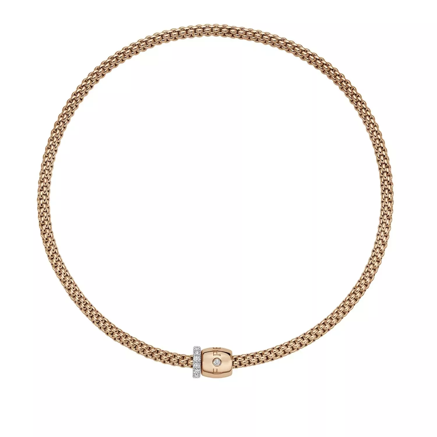 Collier von Fope aus 18 Karat Rosé- und Weißgold mit Brillanten