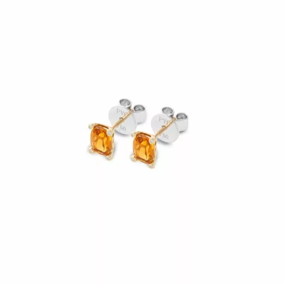 Ponte Vecchio Iris Ohrschmuck aus 18 Karat Gelbgold mit Zitrin und Diamanten