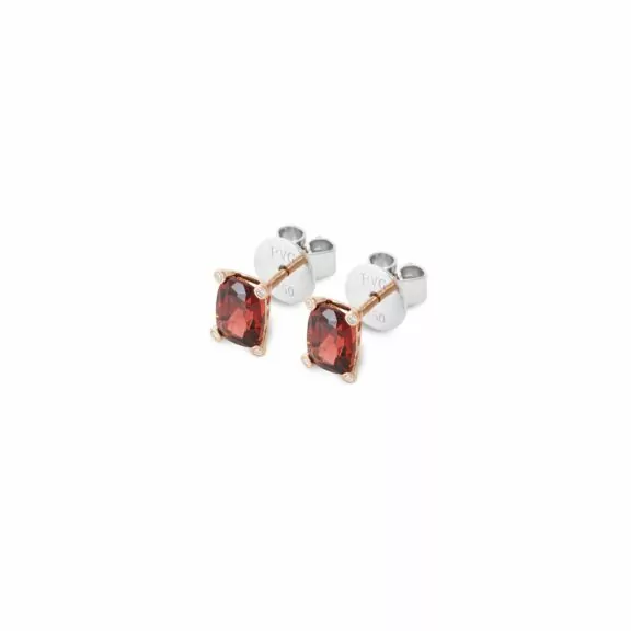 Ponte Vecchio Iris Ohrschmuck aus 18 Karat Roségold mit Granat und Diamanten