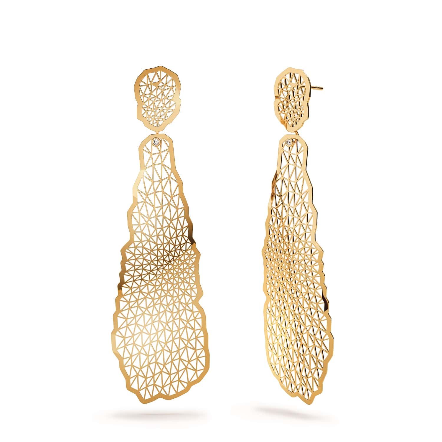 Niessing Ohrschmuck Topia Vision aus Gelbgold mit Brillanten