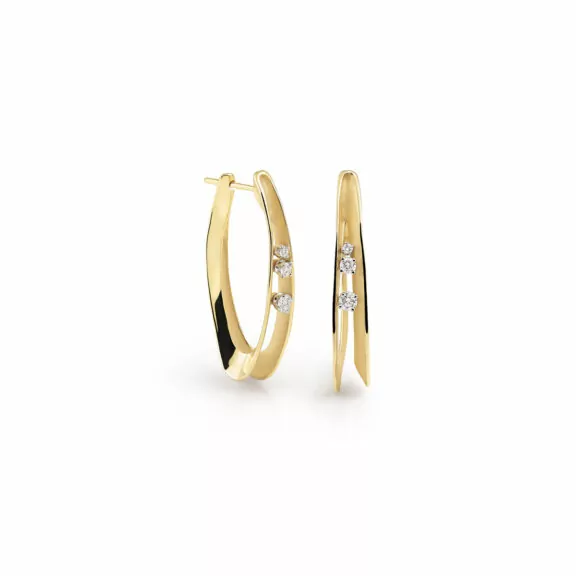 Annamaria Cammilli Dune Ohrschmuck aus 18 Karat Yellow Sunrise Gold mit Brillanten
