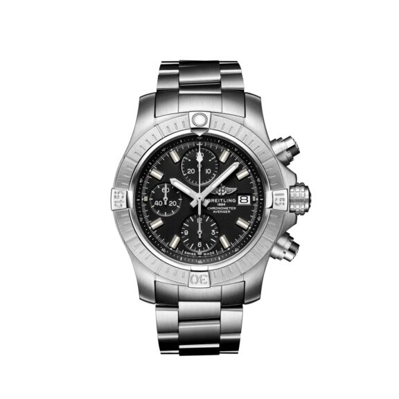 Breitling Avenger Chronograph 43 mit Gehäuse und Band aus Edelstahl