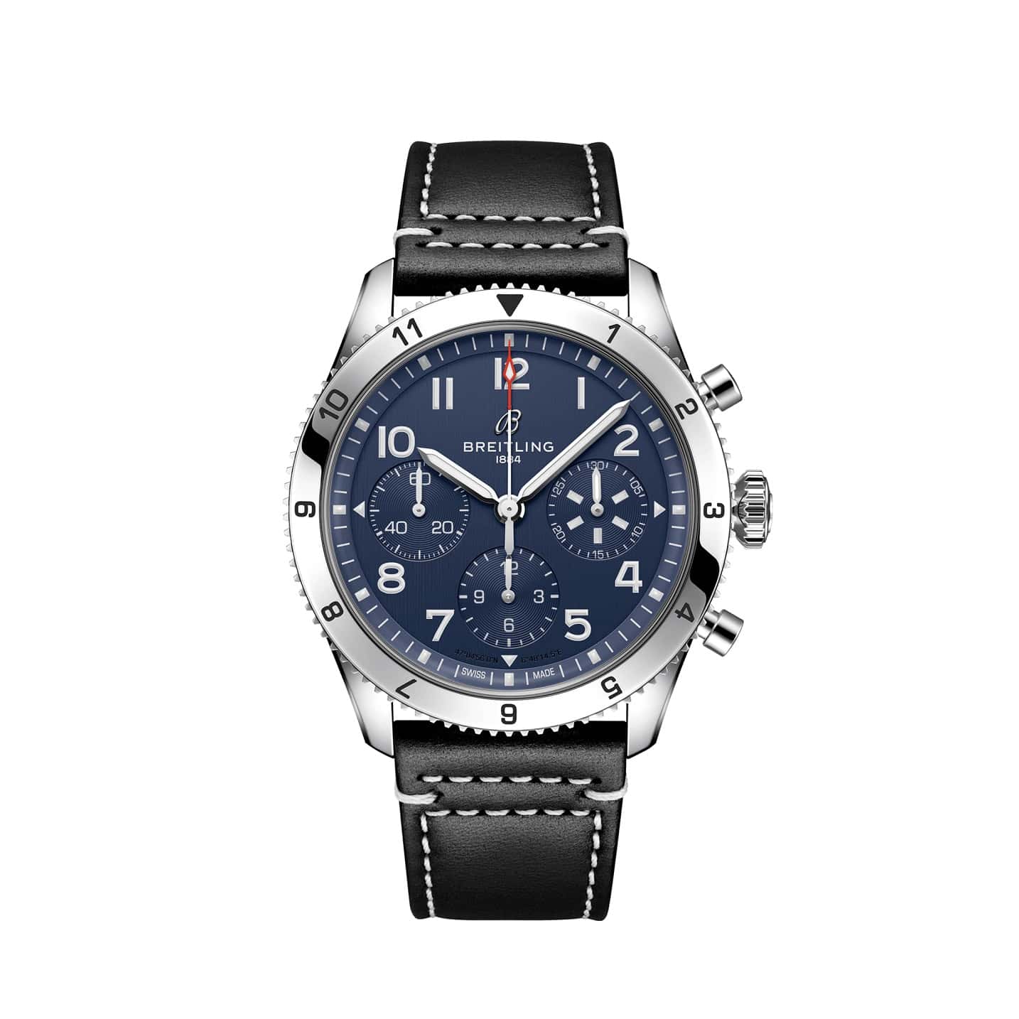 Classic Avi Chronograph 42 Tribute to Vought F4U Corsair mit Edelstahlgehäuse und Lederband