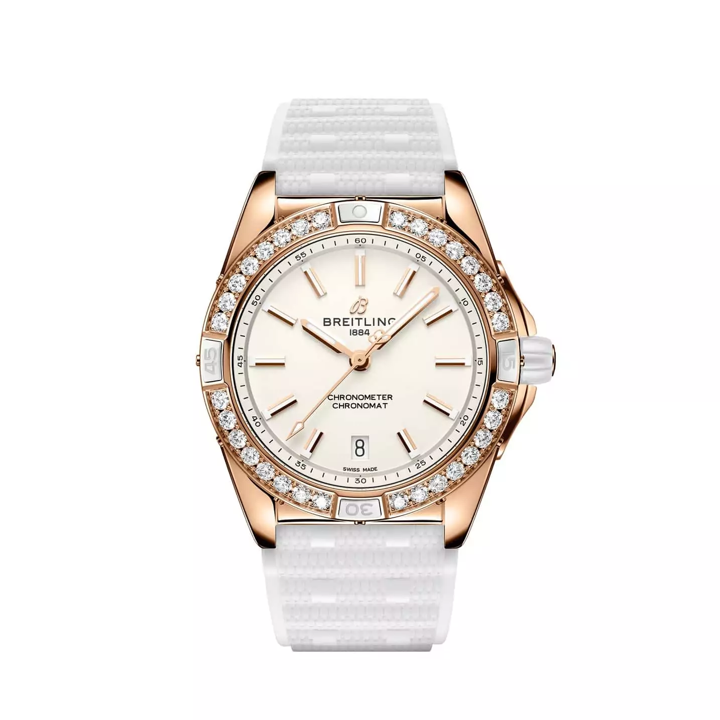 Breitling Super Chronomat Automatic 38 mit Gehäuse aus Rotgold und Kautschukband