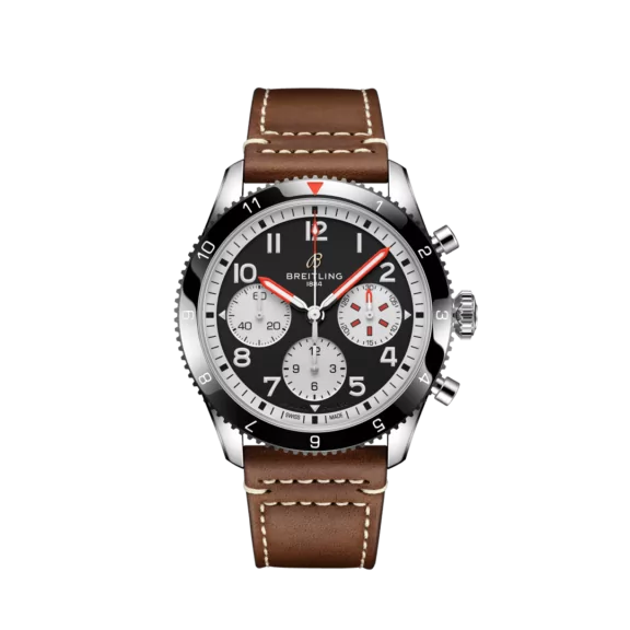 Classic Avi Chronograph 42 Mosquito mit Edelstahlgehäuse und Lederband