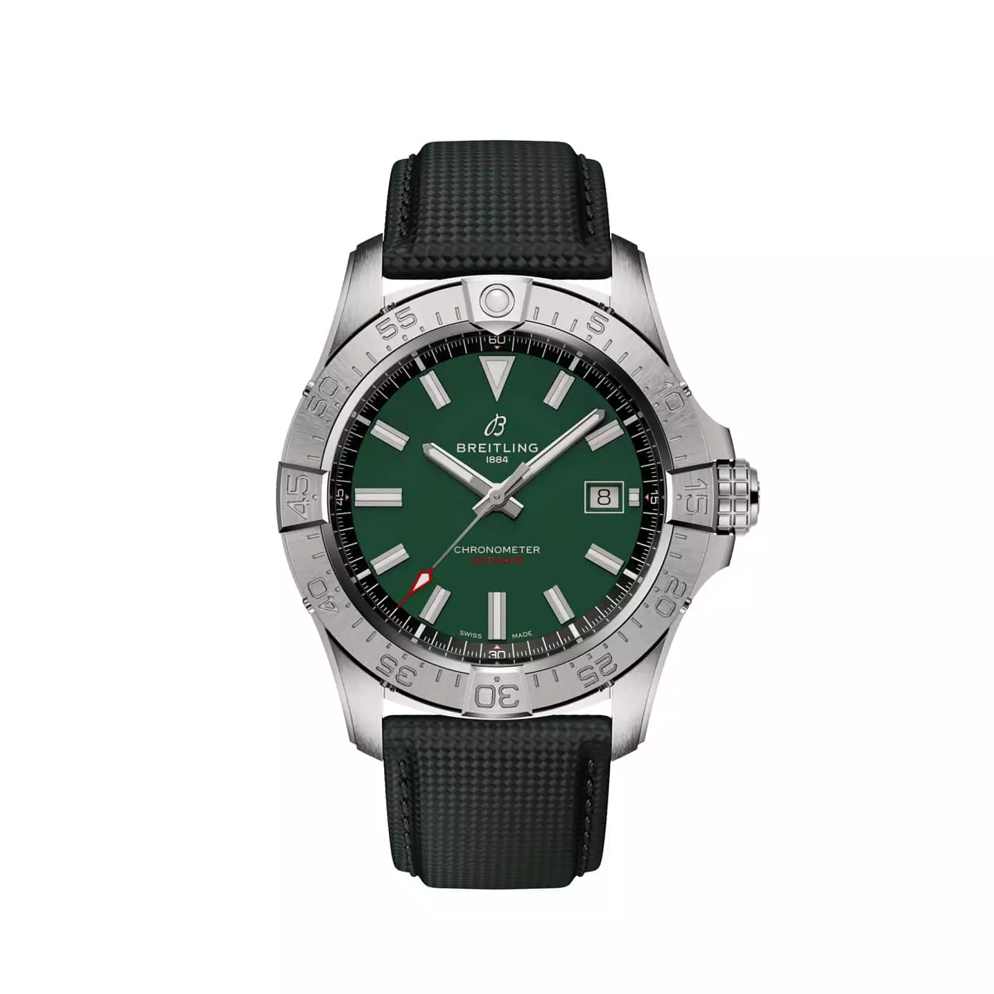 Breitling Avenger Automatic 42 mit Edelstahlgehäuse und Lederband