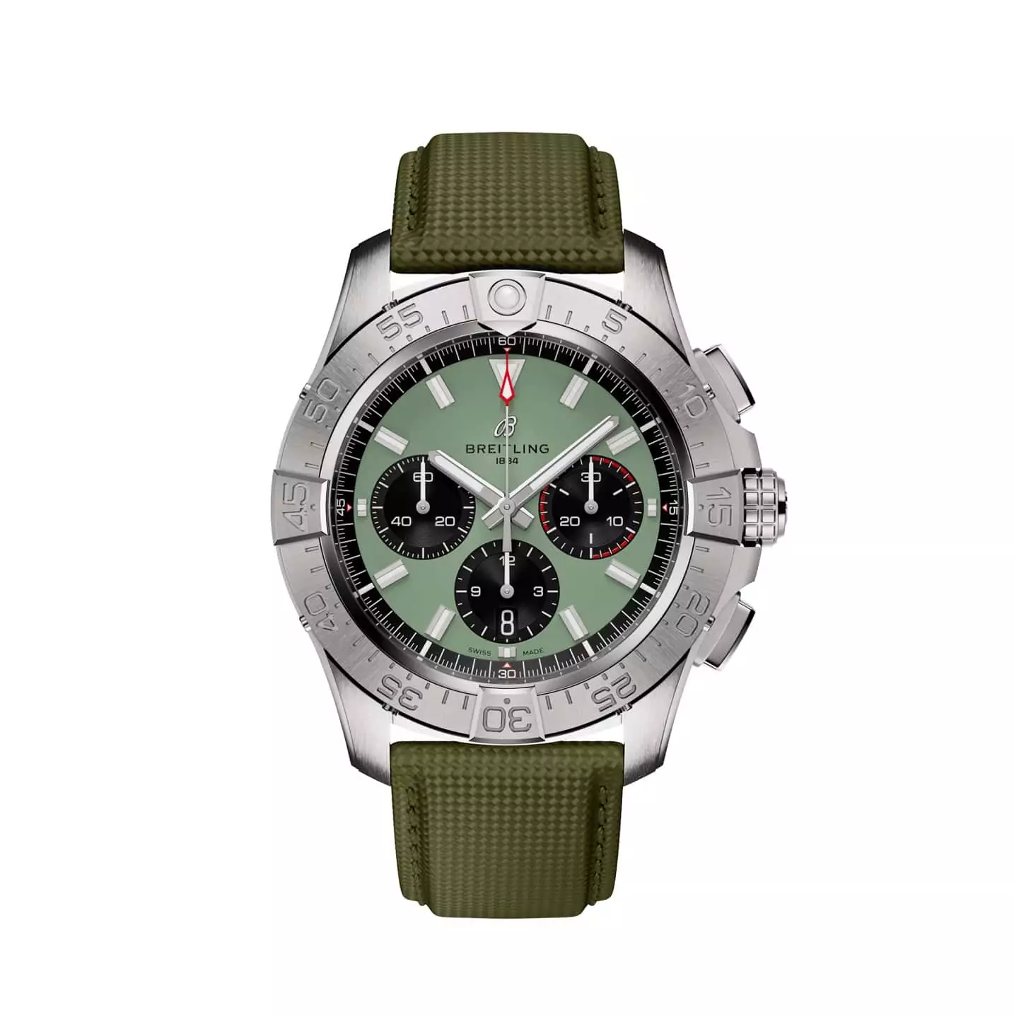 Breitling Avenger B01 Chronograph 44 mit Edelstahlgehäuse und Lederband