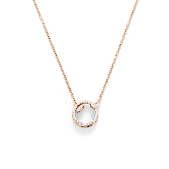Collier aus 18 Karat Rosegold mit Diamanten