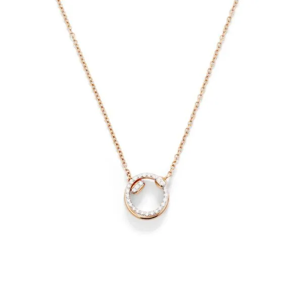 Collier aus 18 Karat Rosegold mit Diamanten