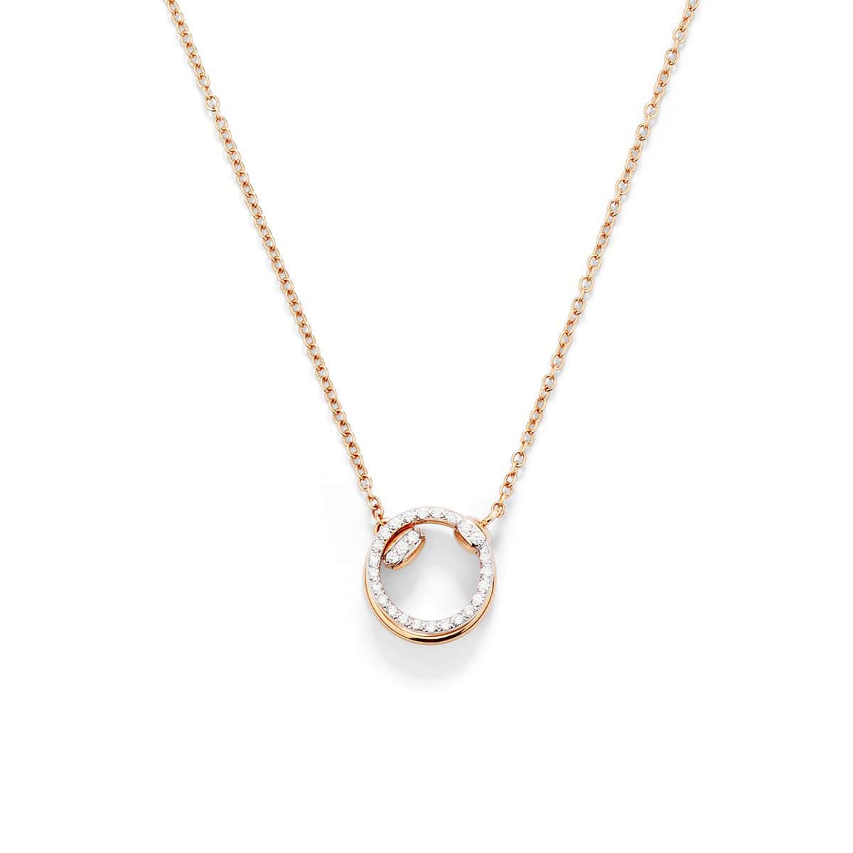 Collier aus 18 Karat Rosegold mit Diamanten