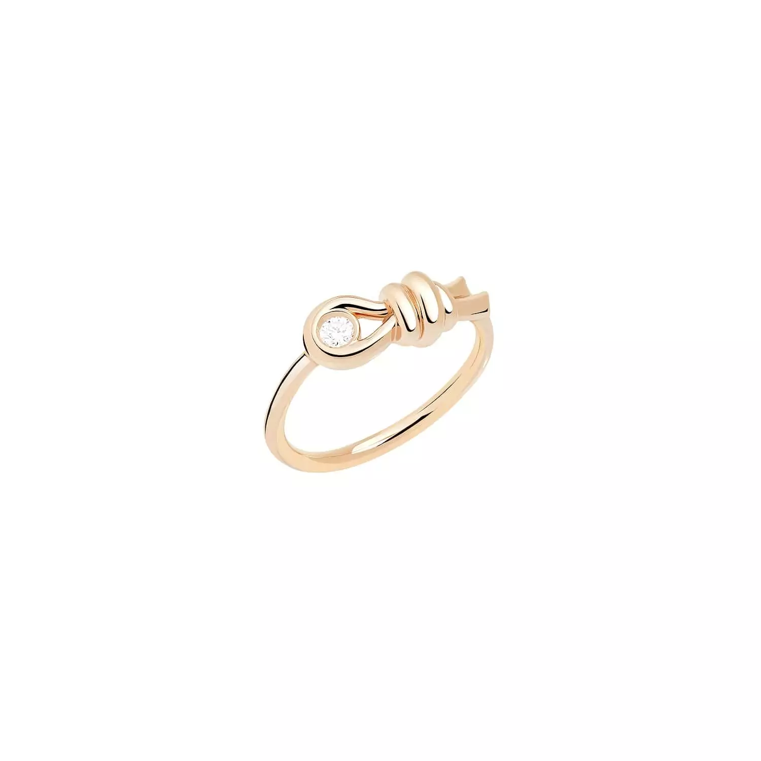 Dodo Ring aus 9 Karat Roségold mit Diamant