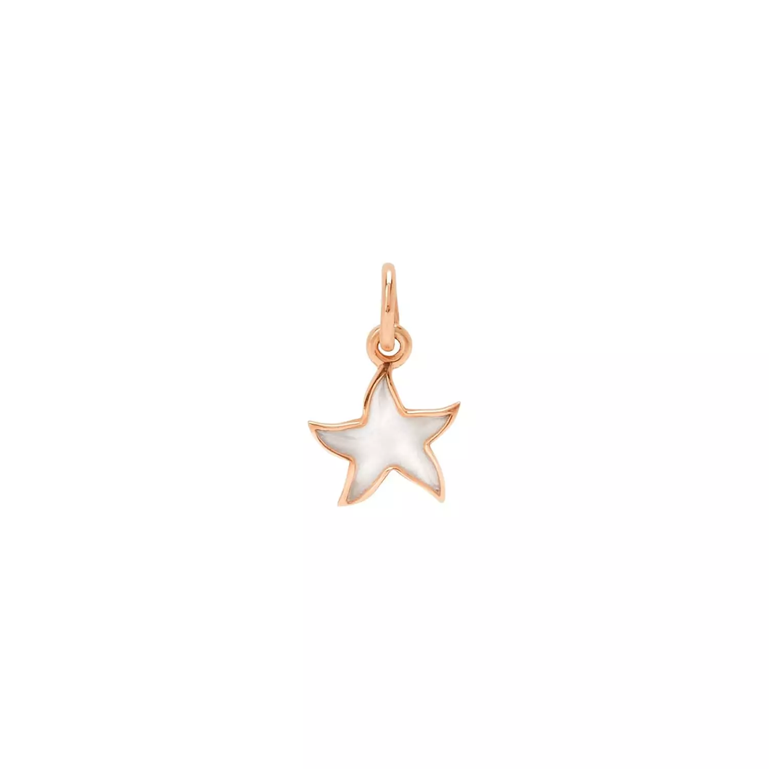 Dodo Anhänger Stern aus 9 Karat Roségold mit Emaille