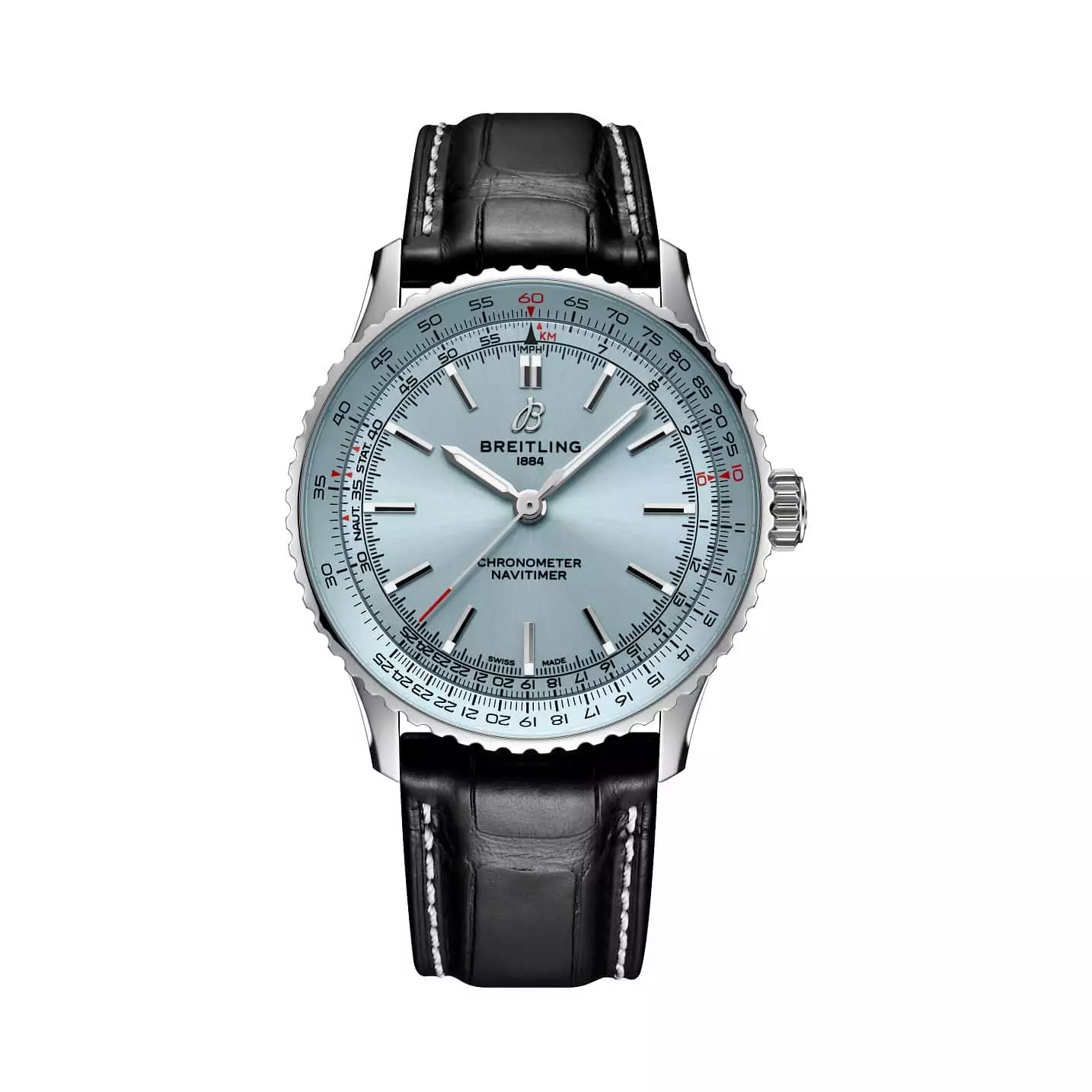 Breitling Navitimer Automatic 41 mit Edelstahlgehäuse und Lederband
