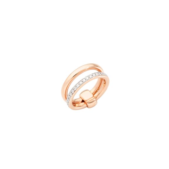 Pomellato Together Ring aus 18 Karat Rosegold mit Diamanten