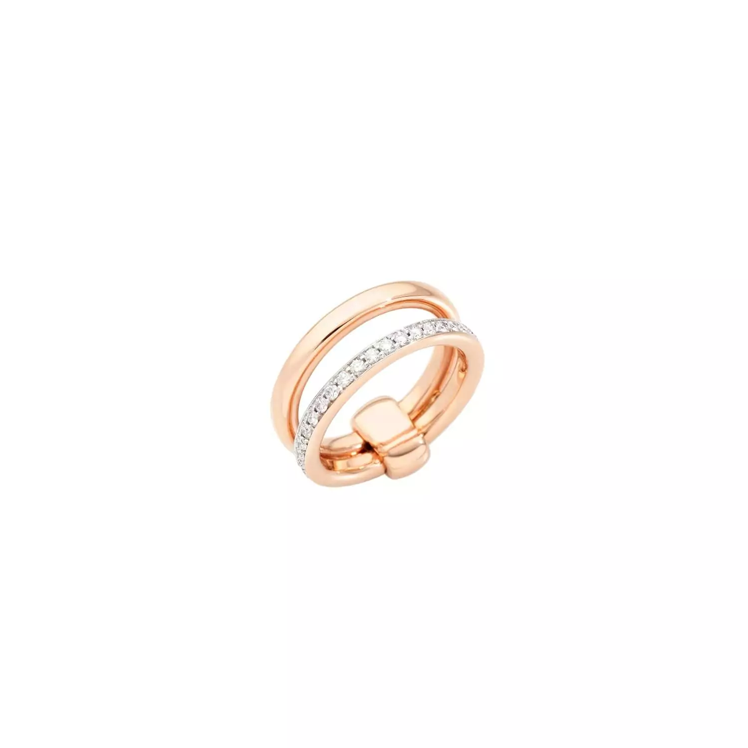 Pomellato Together Ring aus 18 Karat Rosegold mit Diamanten