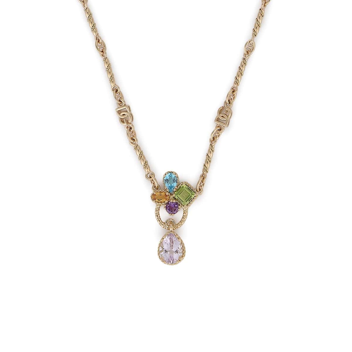 Rainbow Collier aus Gelbgold und verschiedenen Edelsteinen von Dolce & Gabbana