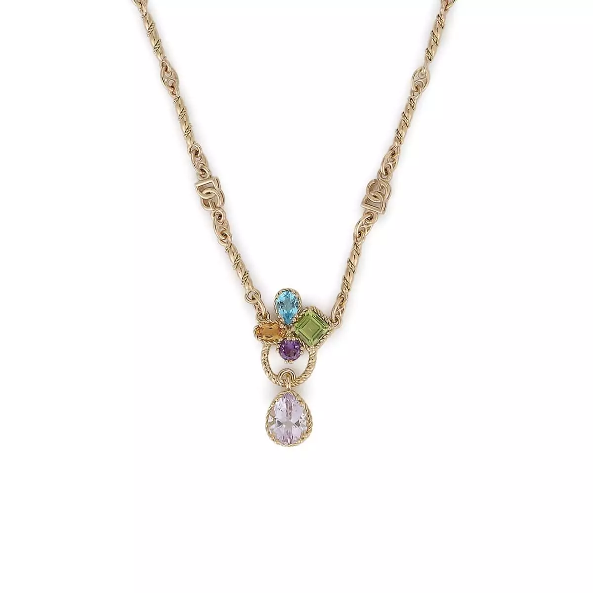 Rainbow Collier aus Gelbgold und verschiedenen Edelsteinen von Dolce & Gabbana