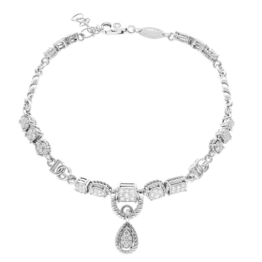 Easy Diamond Armband aus Weißgold mit Diamanten von Dolce & Gabbana