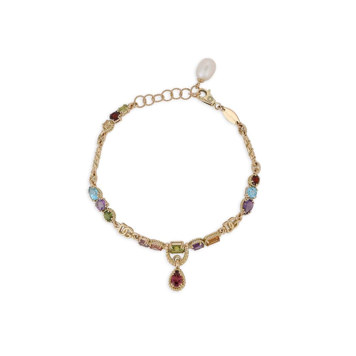 Rainbow Armband aus Gelbgold und verschiedenen Edelsteinen von Dolce & Gabbana