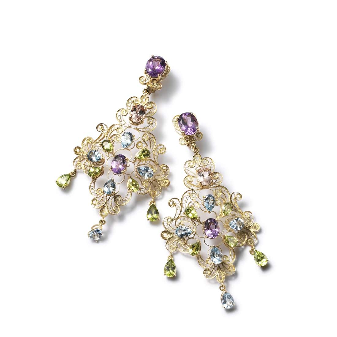 Pizzo Ohrschmuck aus Gelbgold mit verschiedenen Edelsteinen von Dolce & Gabbana