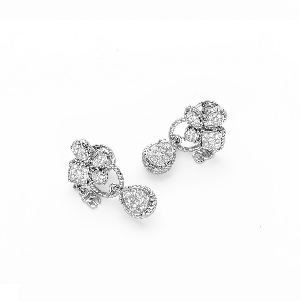 Easy Diamond Ohrschmuck aus Weißgold mit Diamanten von Dolce & Gabbana