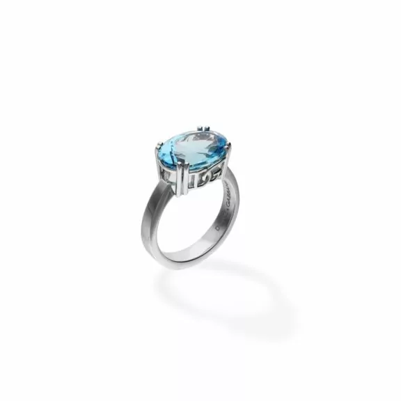 Anna Ohrschmuck aus Weißgold mit blauem Topas von Dolce & Gabbana