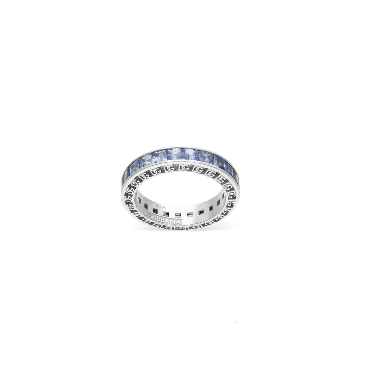 Anna Ring aus Weißgold mit blauem Saphir von Dolce & Gabbana