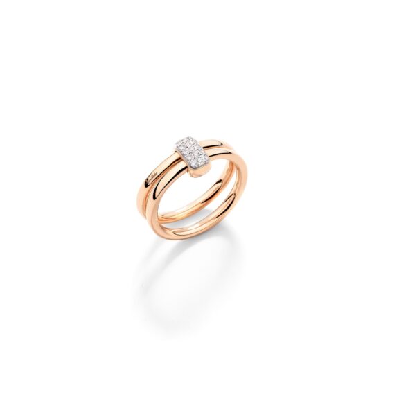 Pomellato Together Ring aus 18 Karat Rosegold mit Diamanten