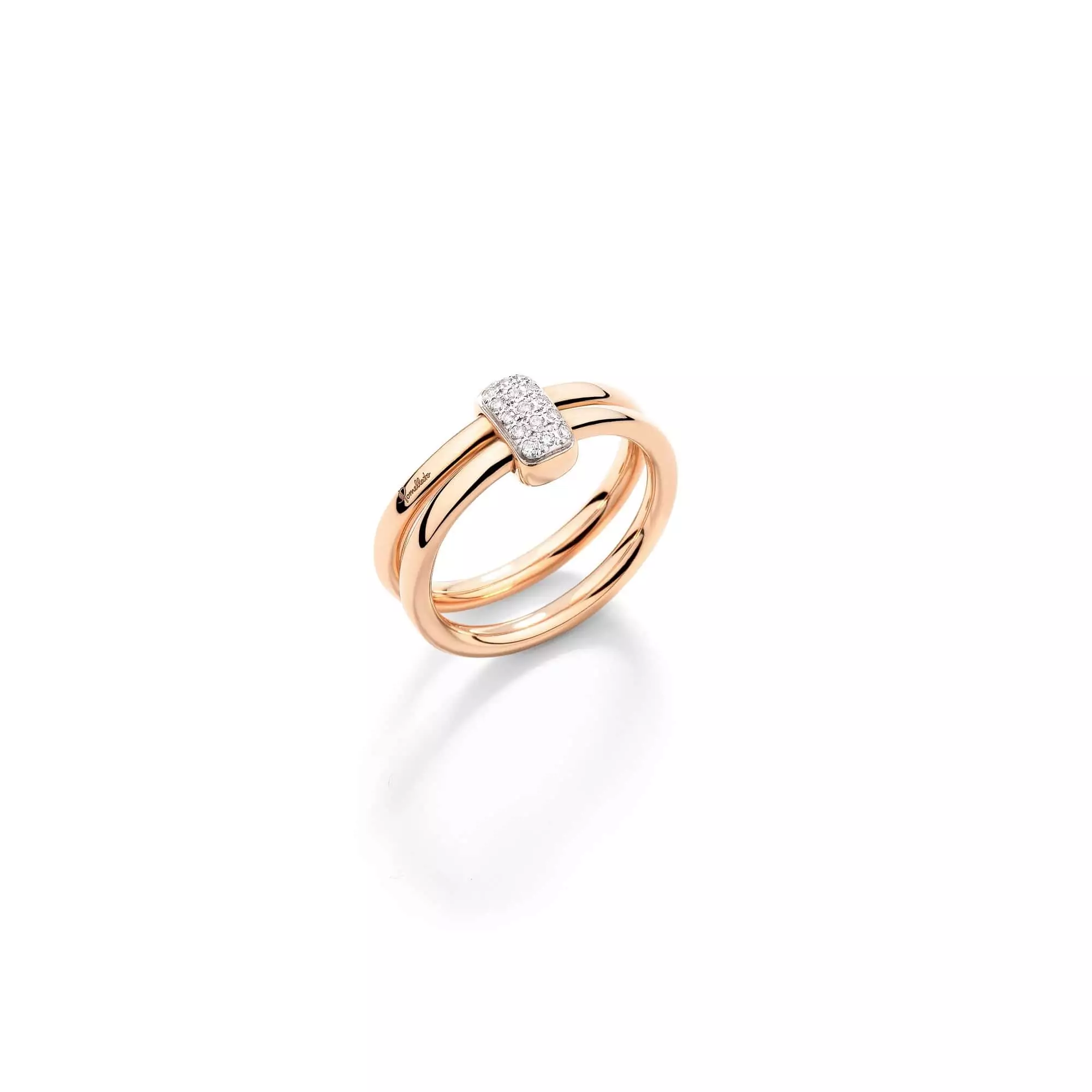 Pomellato Together Ring aus 18 Karat Rosegold mit Diamanten