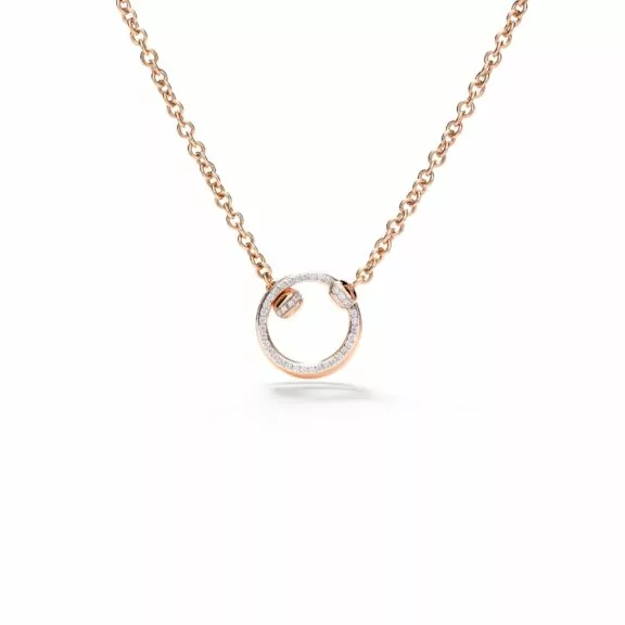 Pomellato Together Collier aus 18 Karat Rosegold mit Diamanten