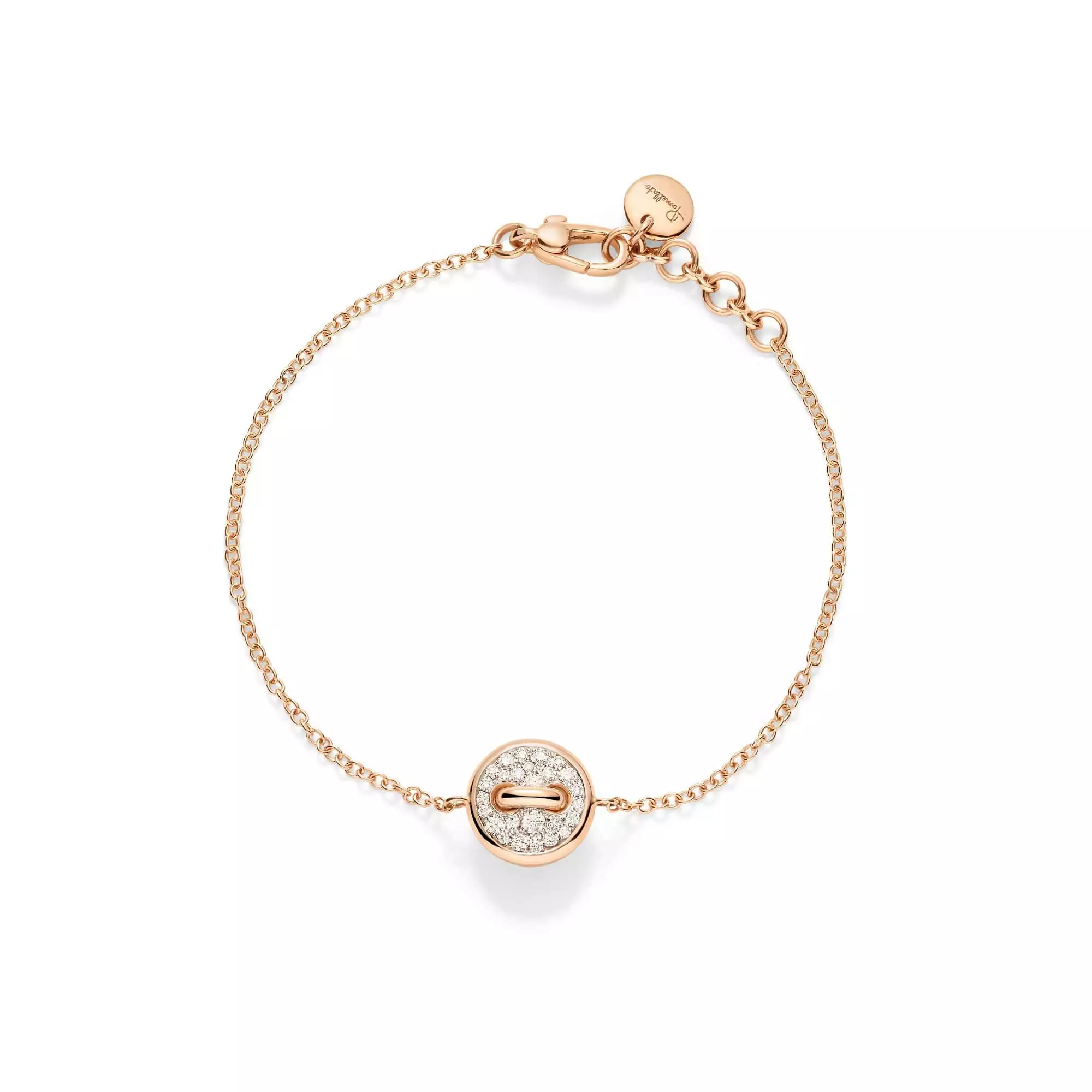 Pomellato Pom Pom Dot Armband aus 18 Karat Roségold mit Diamanten und Perlmutt