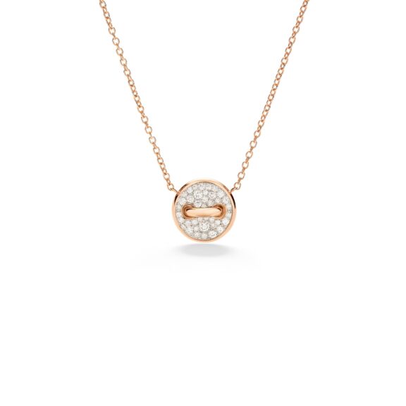 Pomellato Pom Pom Dot Collier aus 18 Karat Roségold mit Diamanten und Perlmutt