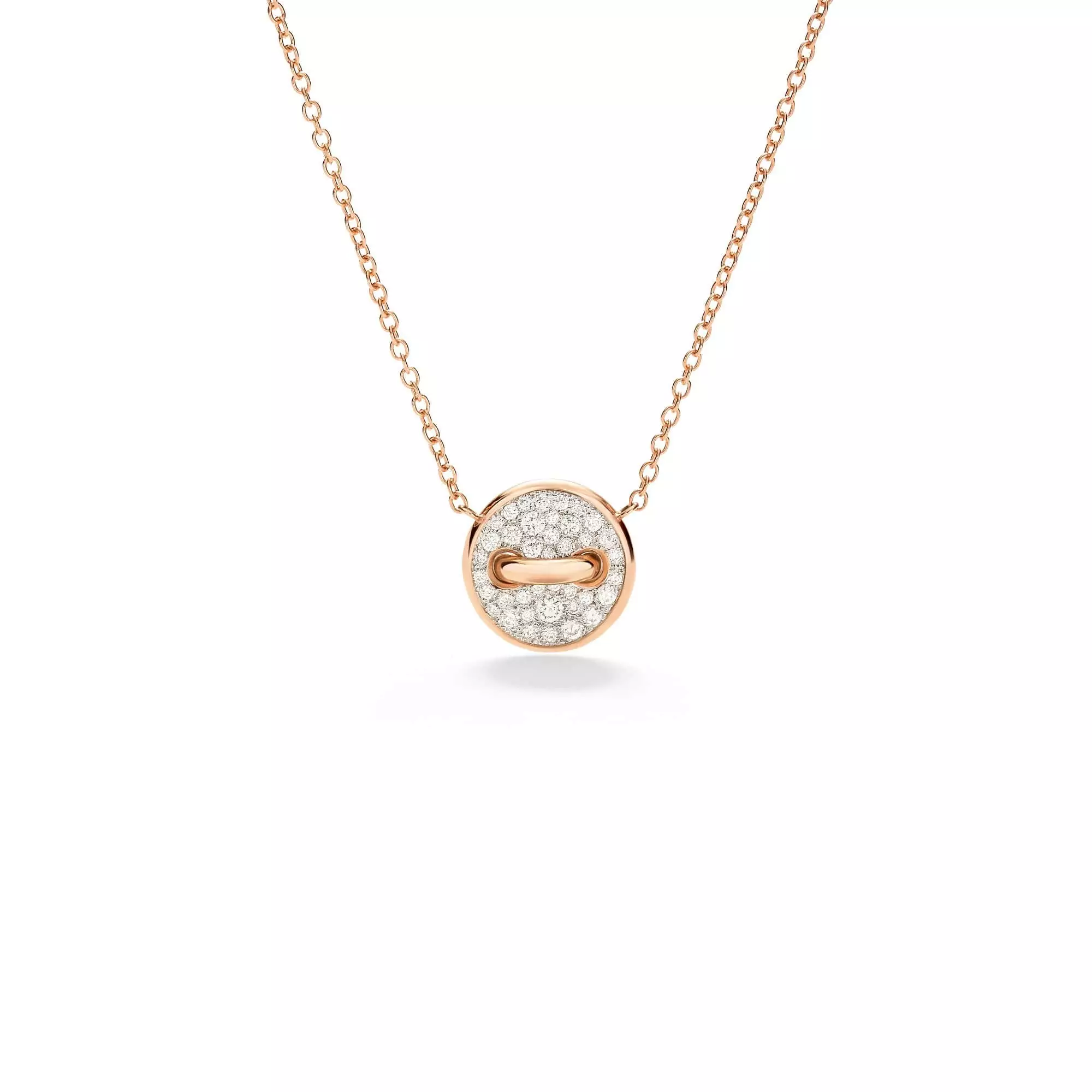 Pomellato Pom Pom Dot Collier aus 18 Karat Roségold mit Diamanten und Perlmutt
