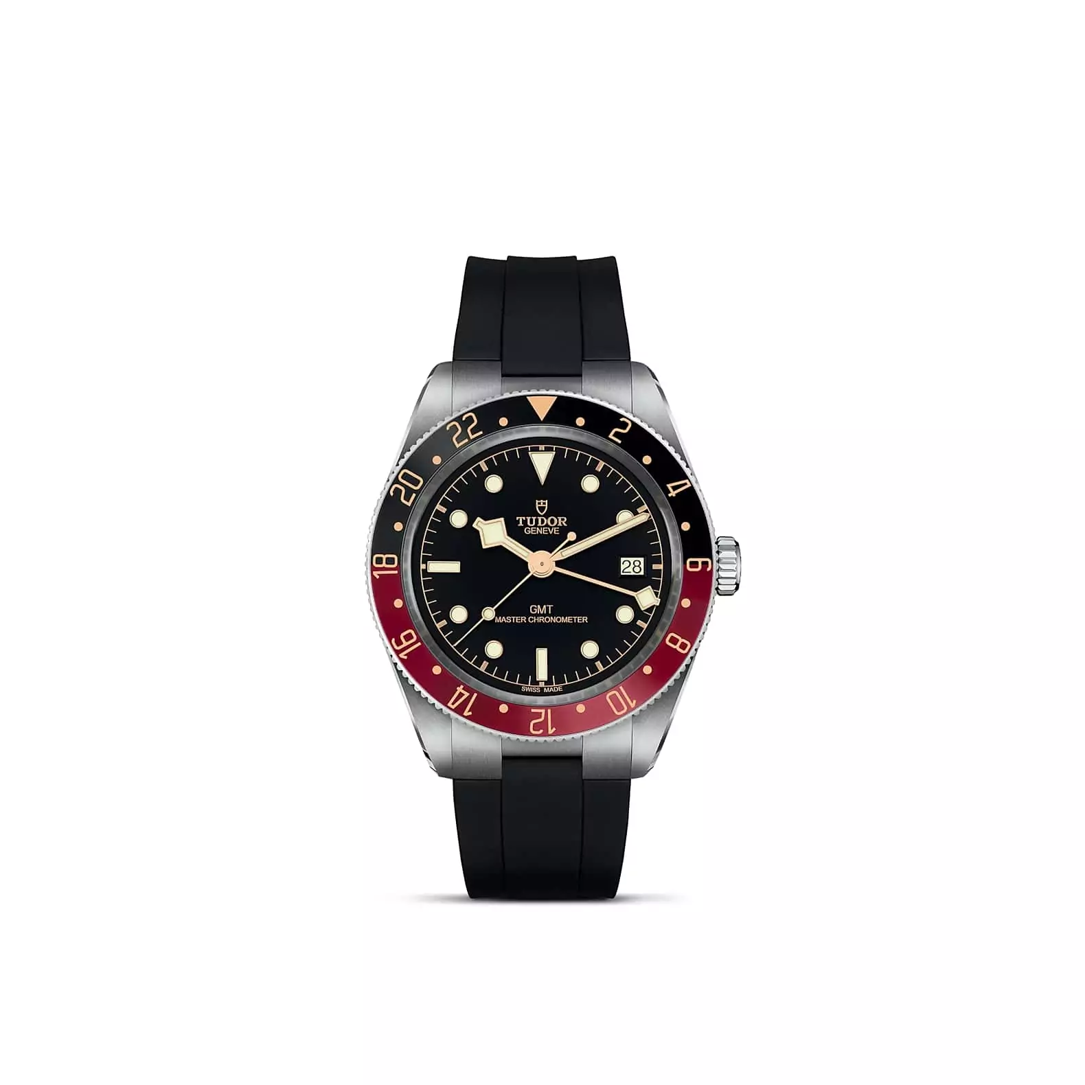 Tudor Black Bay 58 GMT mit Edelstahlgehäuse und Kautschukband und schwarzem Zifferblatt