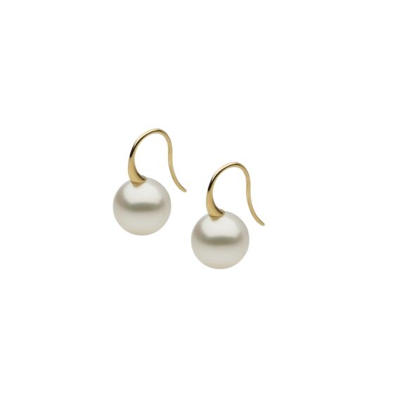 Ohrschmuck aus 18 Karat Gelbgold mit Südseezuchtperlen von Autore