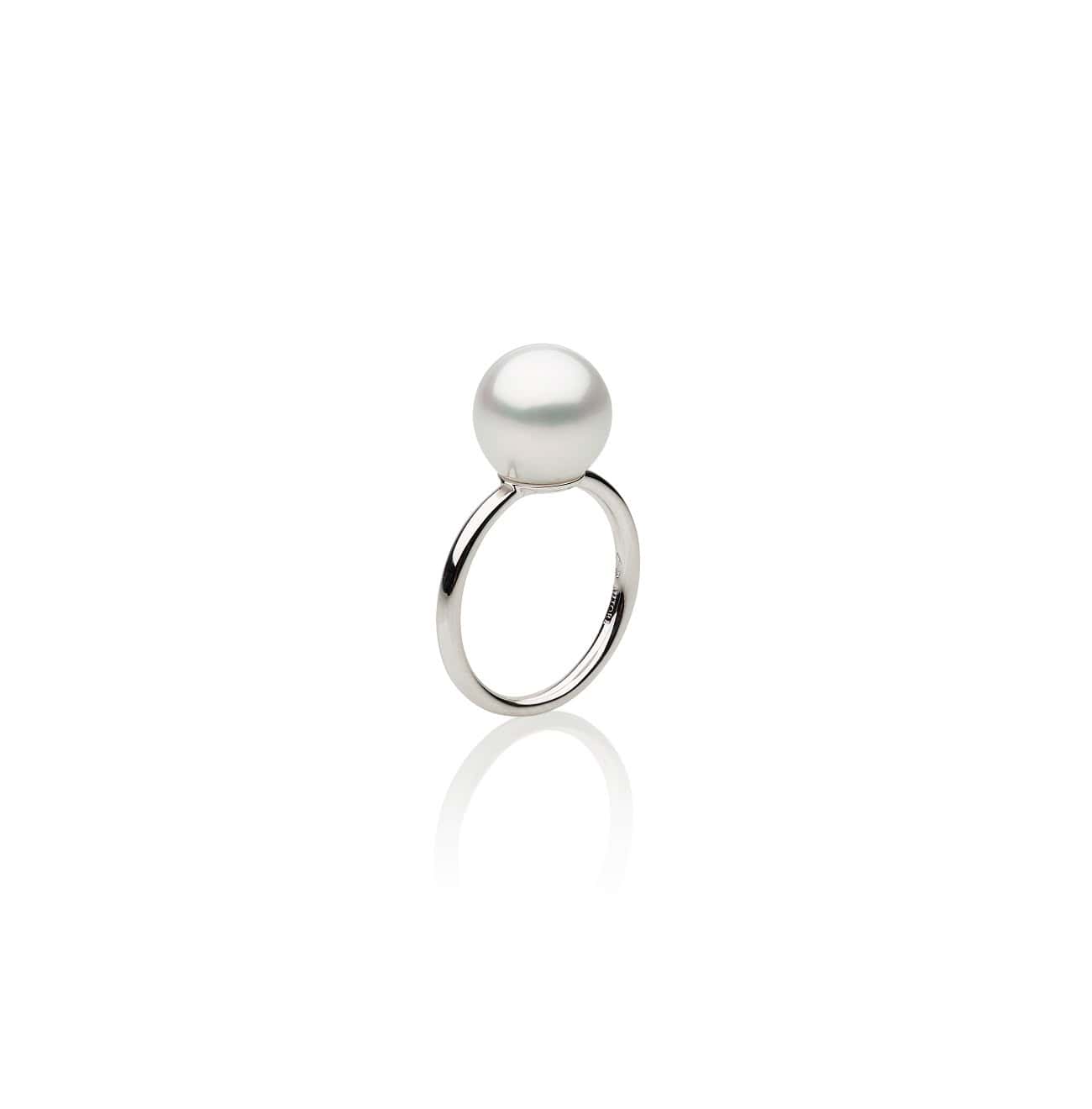 Ring aus 18 Karat Weißgold mit Südseezuchtperle von Autore