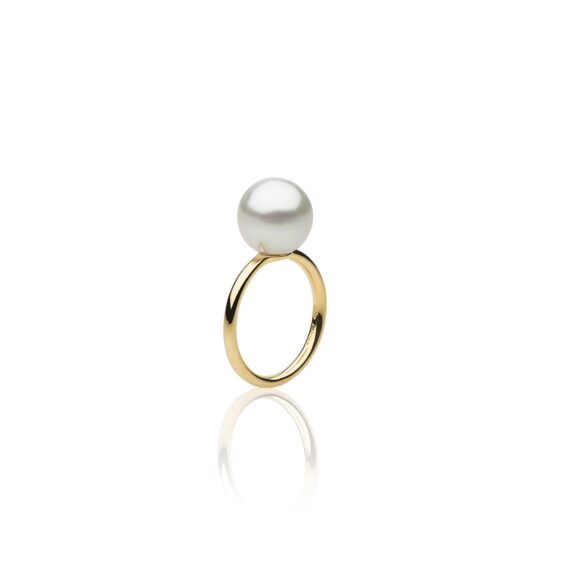 Ring aus 18 Karat Gelbgold mit Südseezuchtperle von Autore